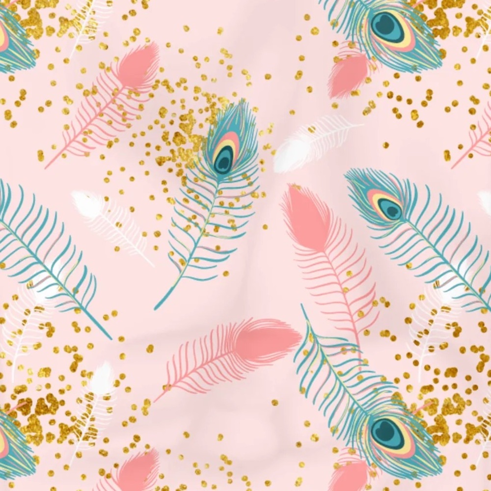 Pink Peacock 🦚 Feathers Poly Mailers 10x13 Pack of 25 - Picture 3 of 5